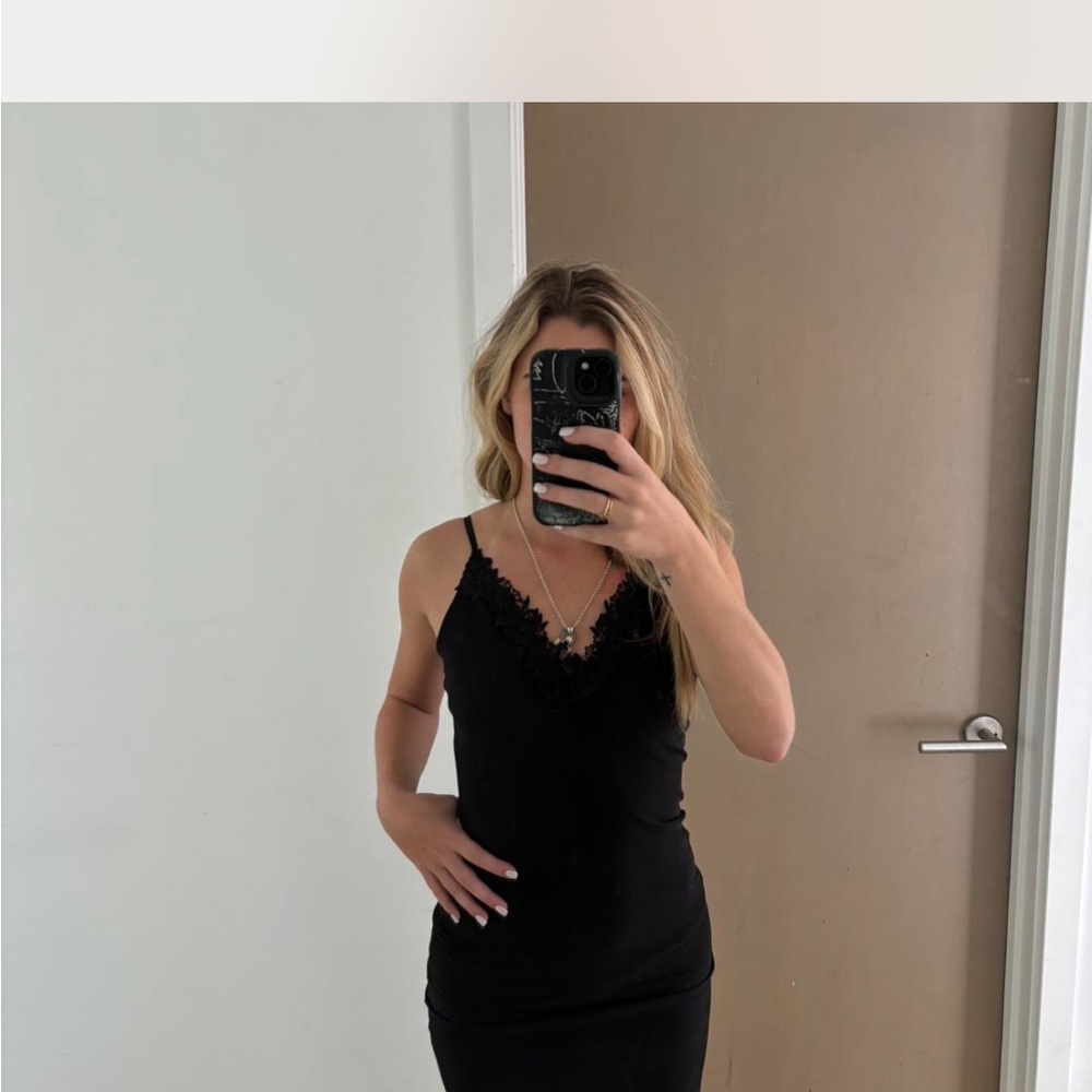 Guess Black Lace Detail Top